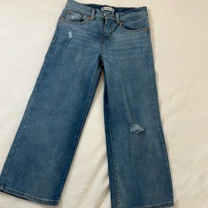 Girls Cropped Wide Leg Denim Size 12 Regular
